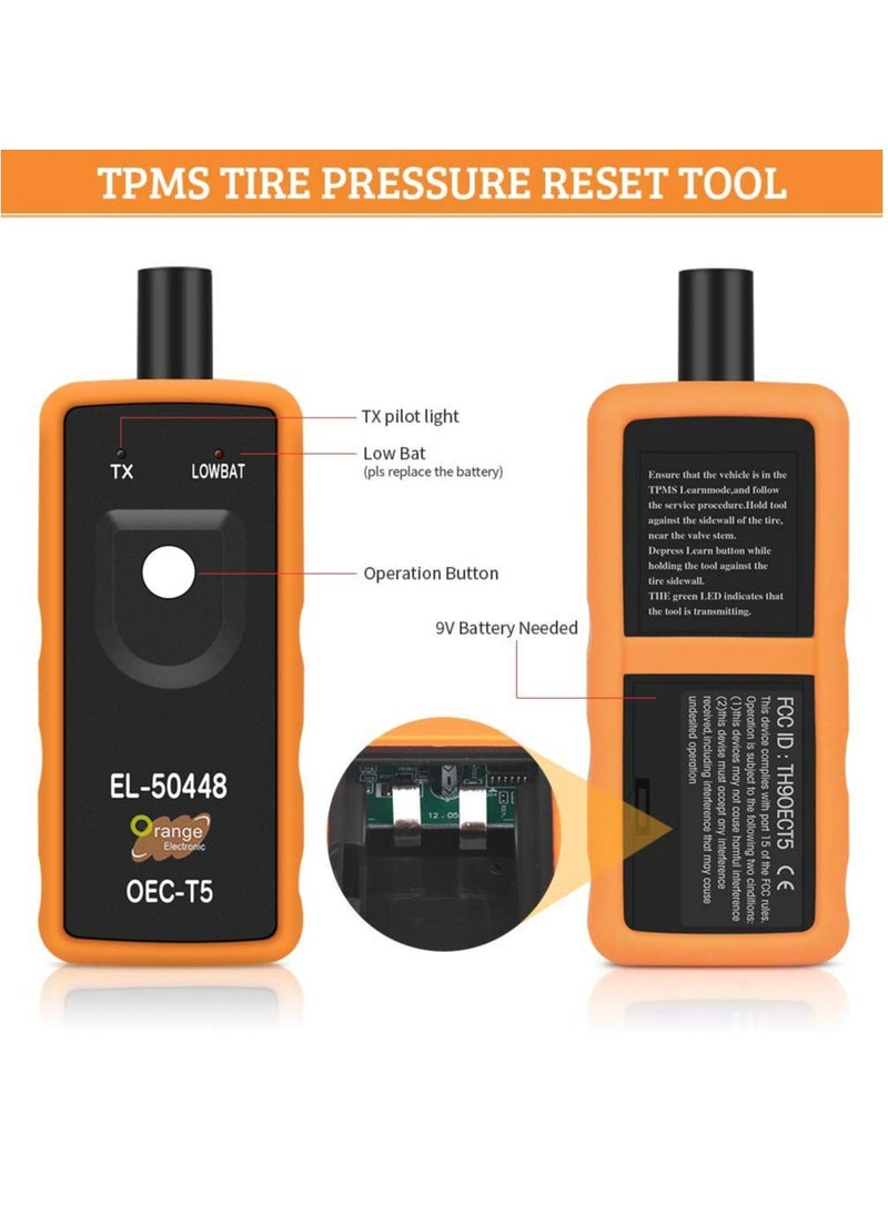Sharpdocar - Tire Pressure Monitor Sensor TPMS Activation Tool  EL-50448 Orange TPMS OEC-T5, GM TPMS Relearn Reset Sensor Activation Tool, Tire Pressure Monitor TPM TPS Relearn Tool for GM Series Vehicle - Image 1