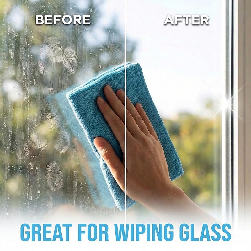 MIRACLEAN Microfiber Cleaning Cloth 12 Pack - 12 x 12 inches - Rags for Cleaning House Streak-Free Wipes for Screens, Dusting & Appliances - Premium Micro Fiber Cloth for Cleaning - Image 2