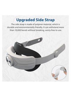 KASTWAVE Head Strap for Meta Quest 3, Super Soft and Skin Friendly PU Surface, Elite Strap Replacement, Adjustable Enhanced Support and Lightweight Design VR Accessories for Meta Quest 3  - Image 3