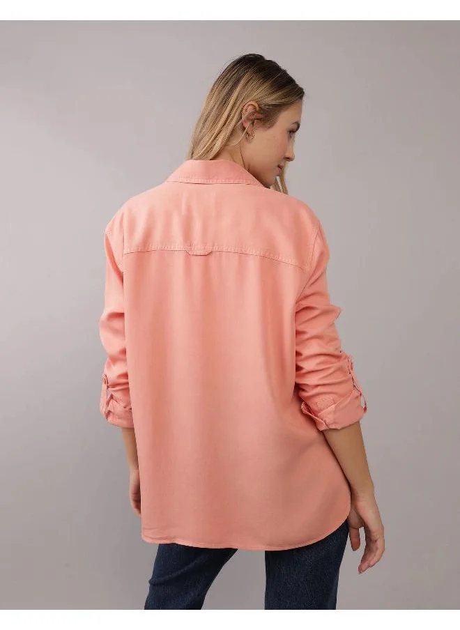 امريكان ايجل AE Bestie Long-Sleeve Button-Up Shirt