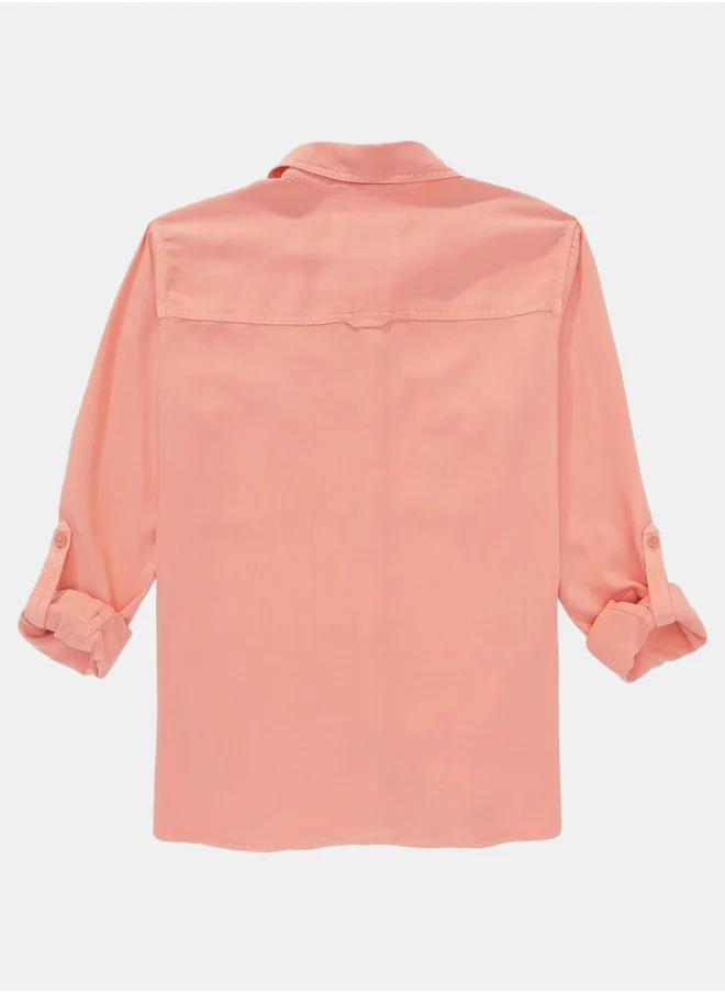 امريكان ايجل AE Bestie Long-Sleeve Button-Up Shirt