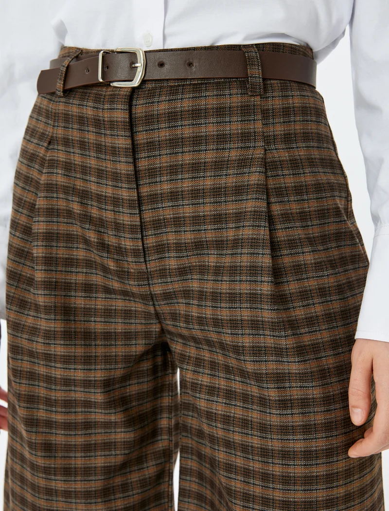 Koton  Plaid High Waist Shorts for Women | Best Price UAE