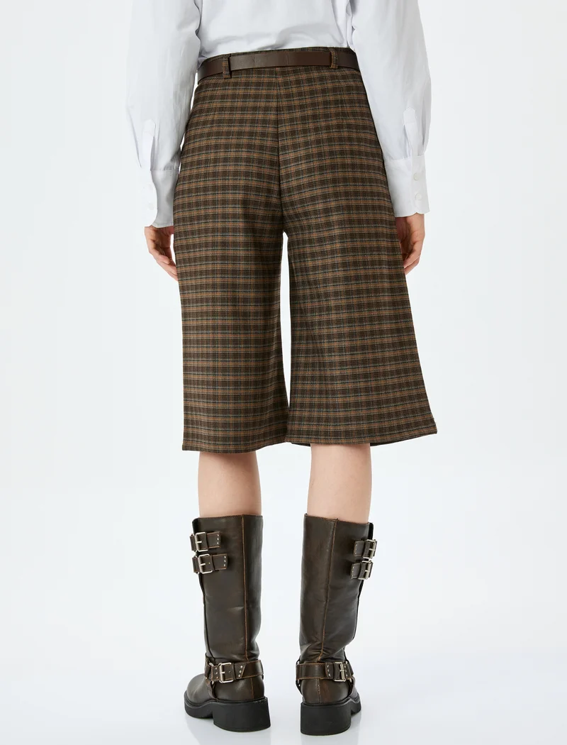 Koton  Plaid High Waist Shorts for Women | Best Price UAE