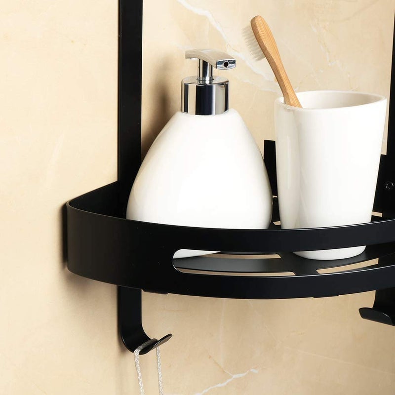 Tagve Wall Mounted Storage Shelves Racks Stainless Steel Bathroom Accessories Double Layer Shelf Toilet Shampoo Soap Shower Holder (Corner) - Image 3