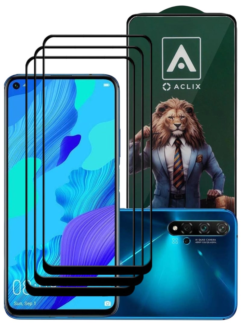 ACLIX 3 Pieces Antistatic ESD Dustproof Premium Quality High Definition Tempered Glass Screen Protector Designed For Huawei nova 5T - Image 1