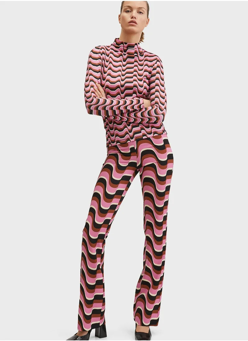 MANGO High Neck Printed T-Shirt