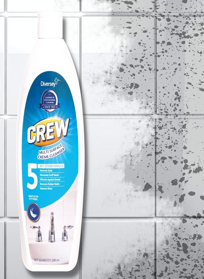Diversey Crew Emerel Multi Surface Creme Cleanser for Bathroom Sanitary fittings, Limescale, Hard water marks, Minerals build up stain remover 500ML - Image 4