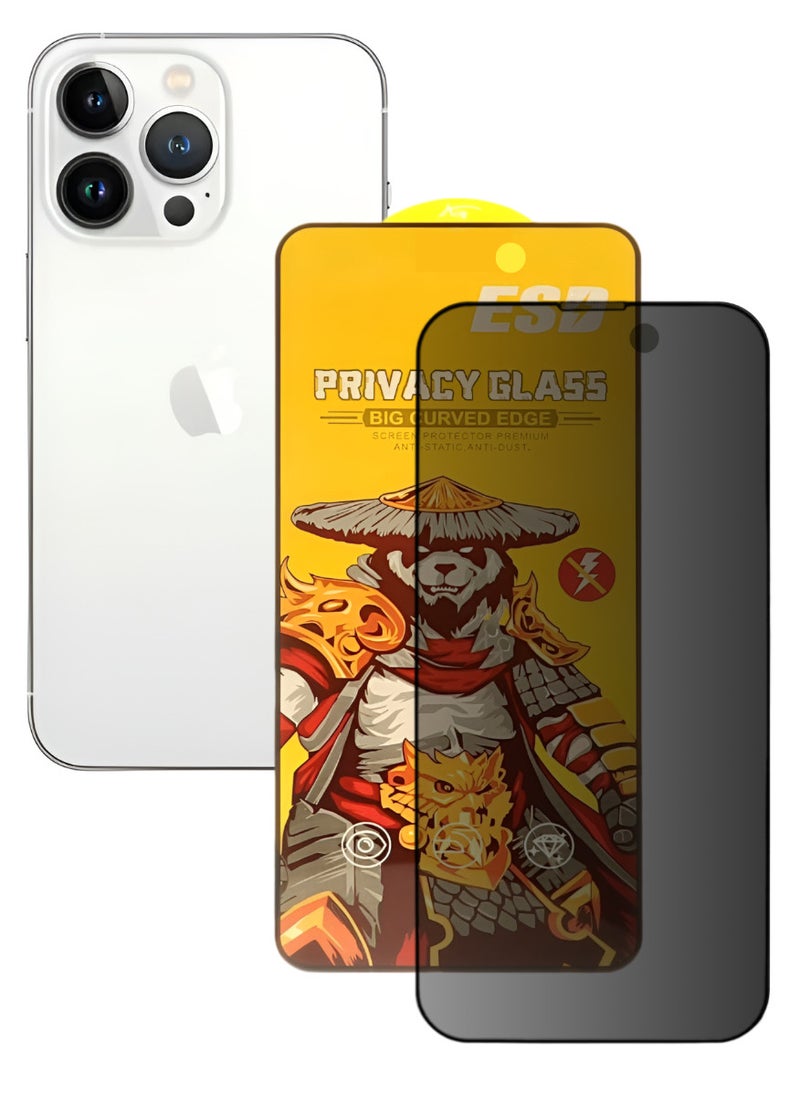 ESD Tempered Dustproof Privacy Glass Screen Protector Compatible For iPhone 13 Pro - Image 1