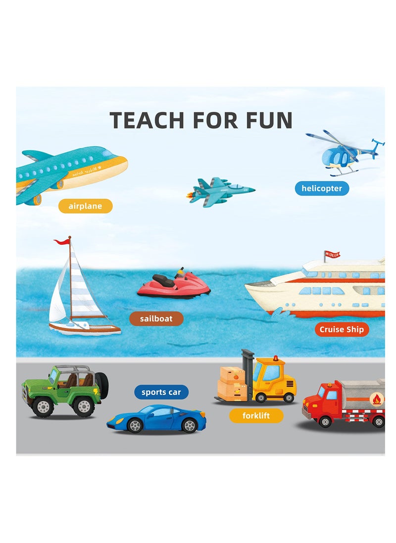 SYOSI - Fridge Magnets for Kids Vehicles Magnets Magnetic letters and numbers for toddlers Learning & Educational Magnet Toys for 3 Year Old Toddlers Baby Magnets for Kids on Fridge - Image 1