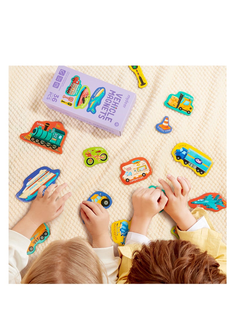 SYOSI - Fridge Magnets for Kids Vehicles Magnets Magnetic letters and numbers for toddlers Learning & Educational Magnet Toys for 3 Year Old Toddlers Baby Magnets for Kids on Fridge - Image 1