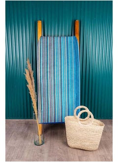 SIGNOOLA Signoola Two Beach towel 55 x 150 cm Multicolored Blue Stripes,100% cotton.  - Image 1