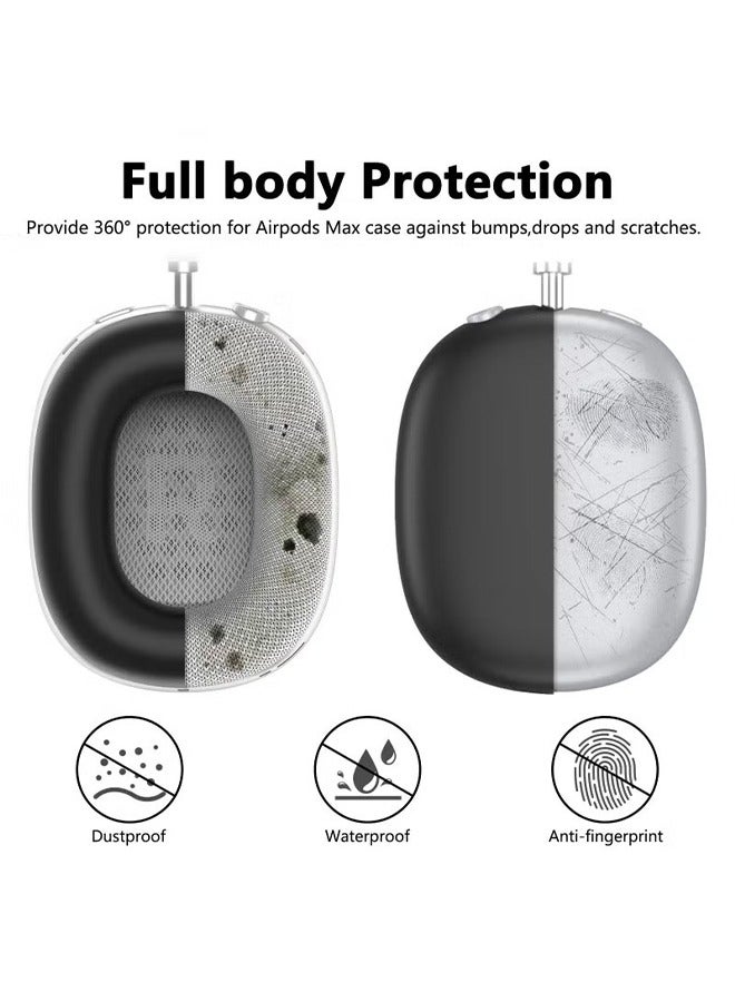 Silicone Cases Suitable for Apple AirPods Max 3-in-1 Headphones Anti-Scratch Ear Cups Cover Headband Cover and Ear Pad Protector Case Skin Accessories (Black) - Image 3