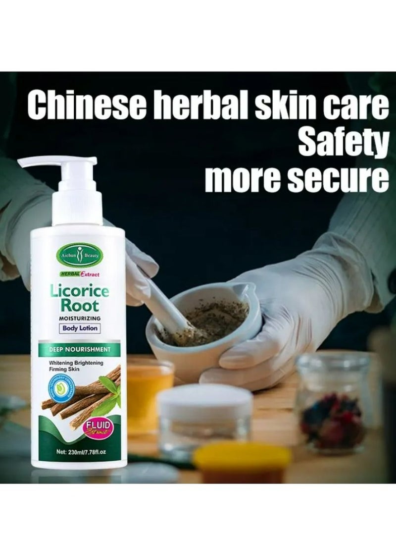 Aichun beauty Licorice Root Whitening Moisturizing Body Lotion Deep Nourishment 230 ML - Image 4