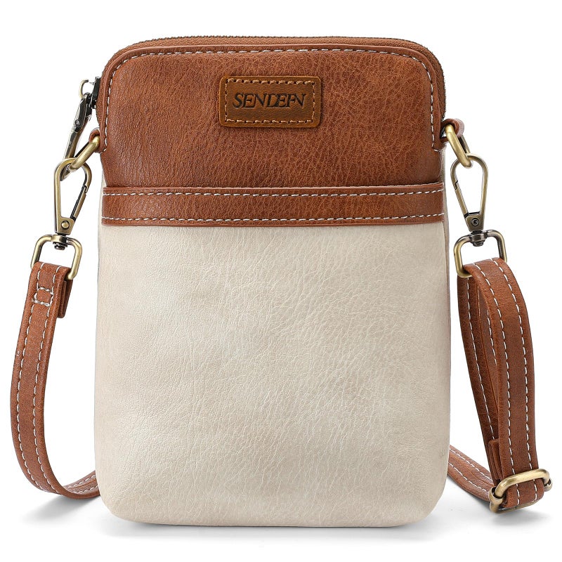 SENDEFN Cell Phone Crossbody Purse Vegan Leather Small Crossbody Bag for Women with Adjustable Strap - Image 1