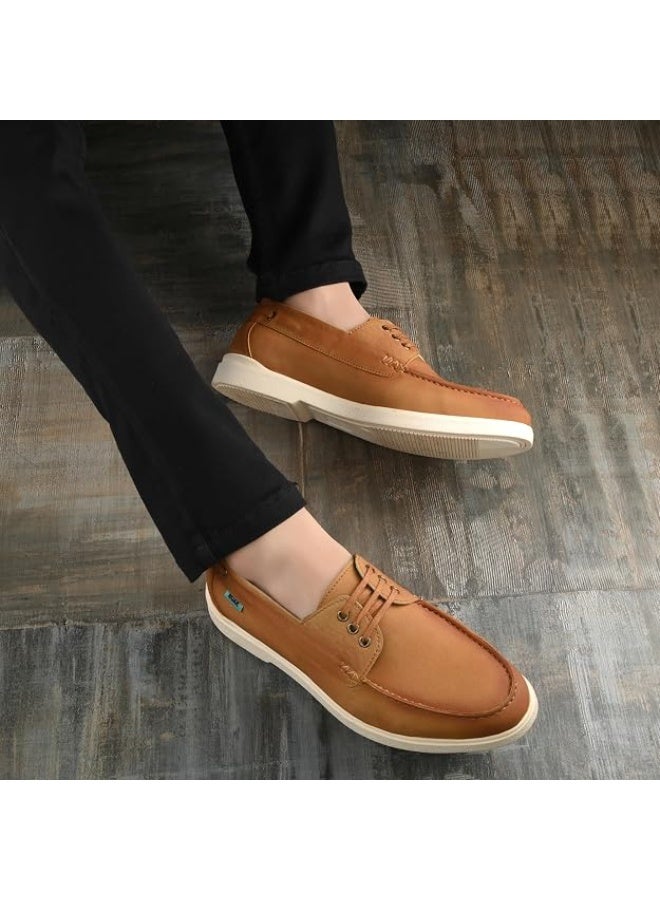 Noak Mens Canvas Wanderers Sneakers |Organic Cactus Leather BO-at Shose| Comfortable, Flexible & Breathable|Tan|7 UK - Image 2