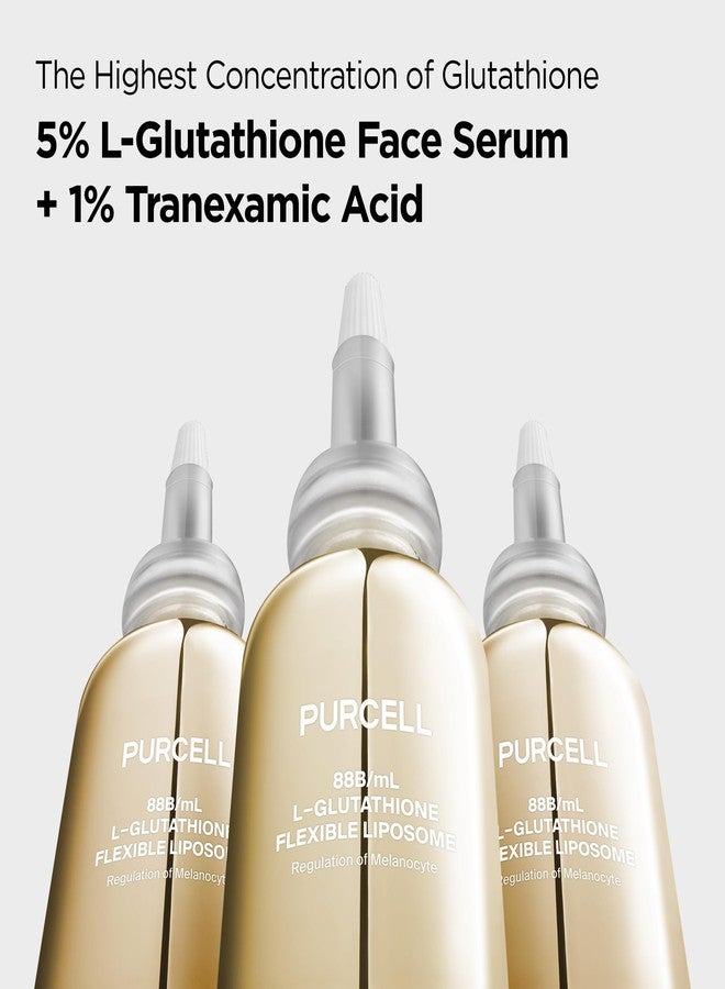 PURCELL 5% L-Glutathione (88B/mL Face Serum with 1% Niacinamide & 1% Tranexamic Acid – Flexible Liposome Tone up Serum for Anti pigmentation & Hydration (1.85 fl oz / 55 ml - Image 2