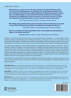 Enterprise Security Architecture: A Business-Driven Approach  - Image 2