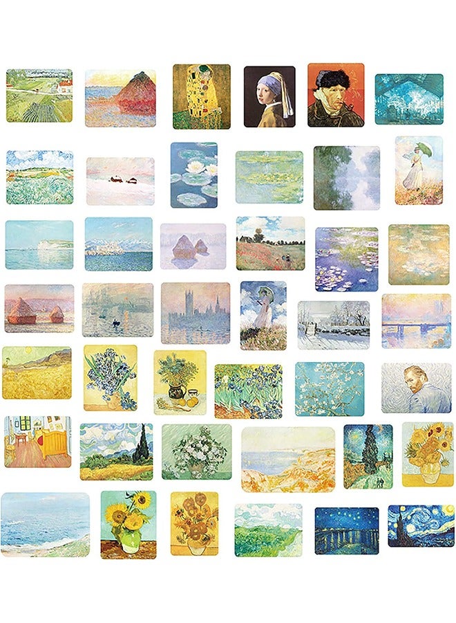 Organizer 200PCS Middle Size Art Theme Scrapbook Washi Stickers for Scrapbooking Diary Decoration, Arts Famous Painting Stickers, Van Gogh Works Stickers (Impressionist Arts) - Image 3