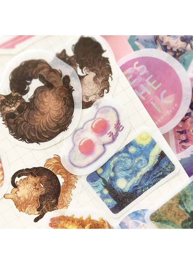 Organizer 200PCS Middle Size Art Theme Scrapbook Washi Stickers for Scrapbooking Diary Decoration, Arts Famous Painting Stickers, Van Gogh Works Stickers (Impressionist Arts) - Image 5