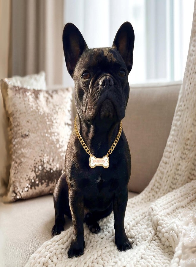 Cicy Bell Pet Dogs Cats Bow Collars | Alloy Cute Fashion Dog Necklace with Dog Bone Charm for Small Medium | Adjustable Elegant Sweet Accessories Gift for Kitten Puppy - Image 4
