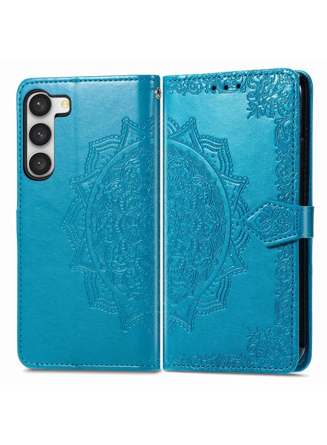 اس-توب جراب لهاتف Samsung Galaxy S23 5G جراب هاتف جلدي منقوش عليه زهرة ماندالا - Image 2