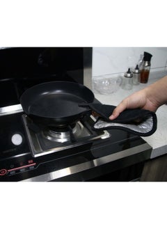 sokany 5 PCS Pot Holders for Kitchen, Cotton Potholers with Great Heat Resistance, Hot Pads, Trivets for Cooking and Baking (Black)  - Image 4