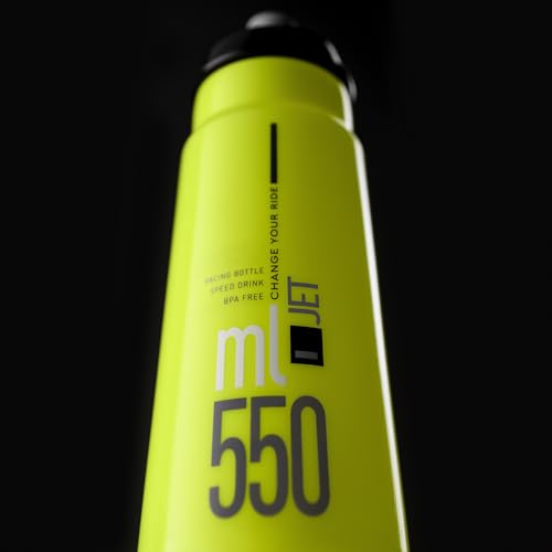 Elite Jet Cycling Water Bottle – 550ml – Black with Grey Logo – High-Flow, Biodegradable, BPA-Free - Image 3