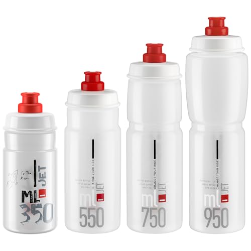 Elite Jet Cycling Water Bottle – 550ml – Black with Grey Logo – High-Flow, Biodegradable, BPA-Free - Image 2