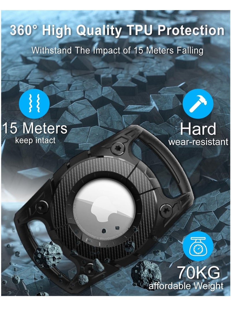 Excefore - AirTag Dog Collar Holder, IP68 Waterproof Airtag Holder for DOD Collar, Hard TPU Full Protection Suitable Air Tag Dog Collar, Airtag Watch Holder for Dog Collar, Compatible Apple Airtag - Image 1