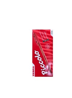 ZEBRA 12 Piece Piccolo Red Ball Pen 0.7mm Fine Tip  - Image 2