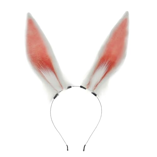 Faylay Women/Girls Cosplay Rabbit Headband Animal Ears Furry Party Accessories (GSL) - Image 1