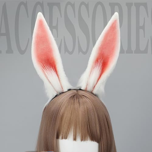 Faylay Women/Girls Cosplay Rabbit Headband Animal Ears Furry Party Accessories (GSL) - Image 2