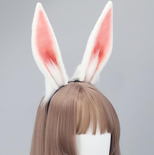 Faylay Women/Girls Cosplay Rabbit Headband Animal Ears Furry Party Accessories (GSL) - Image 3