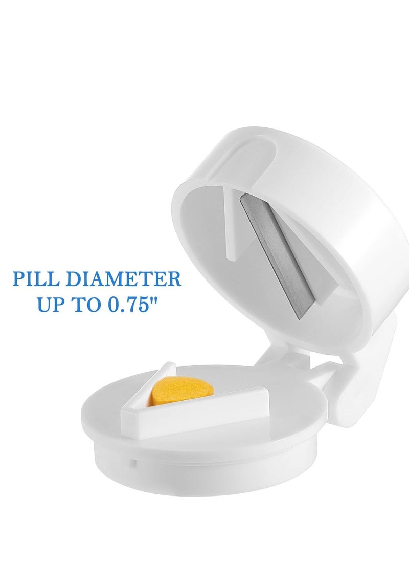 SYOSI 4 in 1 Pill Crusher Grinder Tablets and Multifunction Cutter Storage Splitter with Blade Water Cup, Travel Organizer Portable Pretty for Purse Pocket  - Image 2