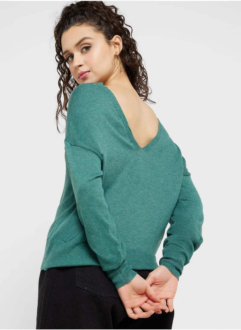 ONLY V-Neck Knitted Sweater