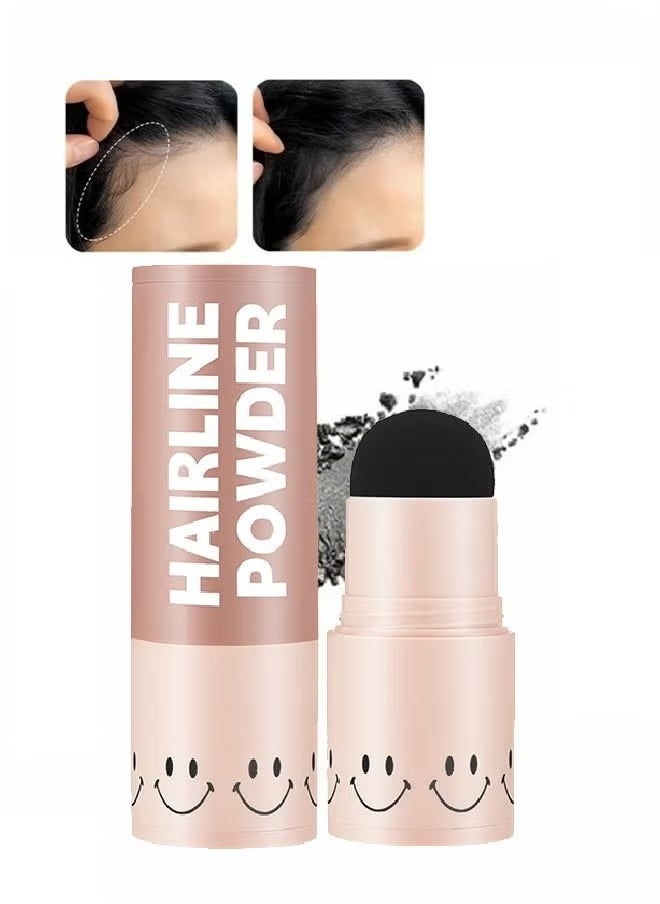 TIANWEI Mushroom Head Natural Modifying Hairline Powder-Natural Black Shade Hairline Powder,Shadow Sponge Pen Waterproof Hair Root Concealer For Thinning Hair Root Touch-Up (#01)  - Image 1