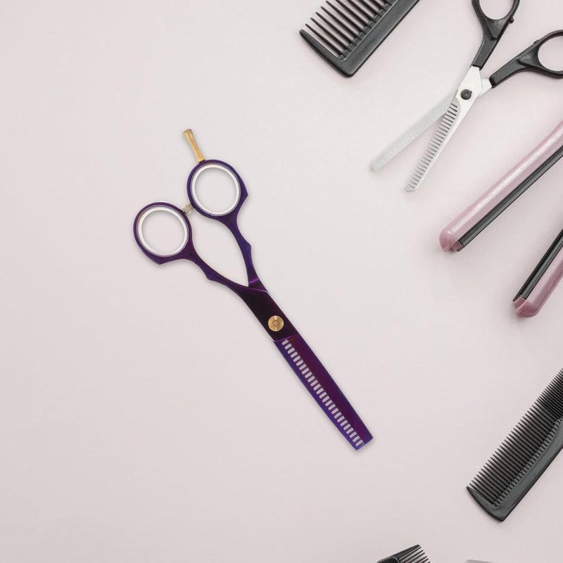 Professional Hair Cutting Scissors Set Red Thinning Hair Shears Stainless Steel for Salon and Home Use for Men and Women - Image 5