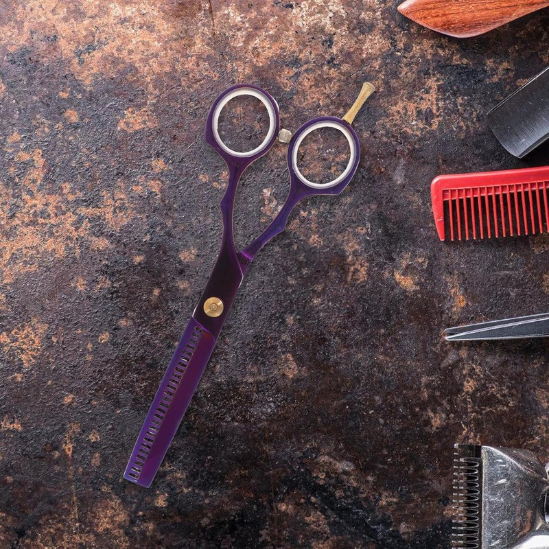 Professional Hair Cutting Scissors Set Red Thinning Hair Shears Stainless Steel for Salon and Home Use for Men and Women - Image 4