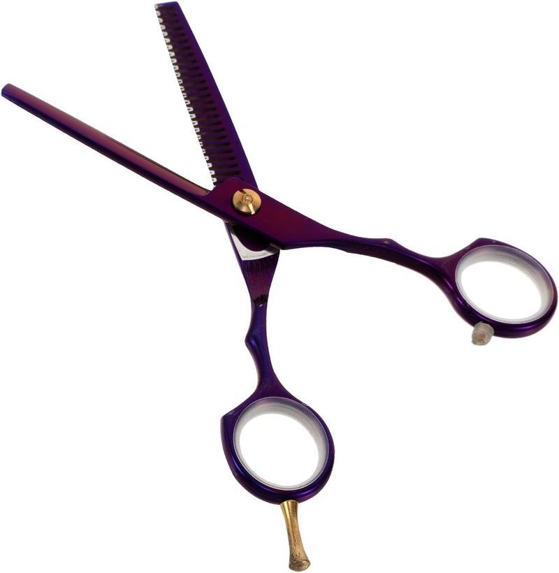 Professional Hair Cutting Scissors Set Red Thinning Hair Shears Stainless Steel for Salon and Home Use for Men and Women - Image 1