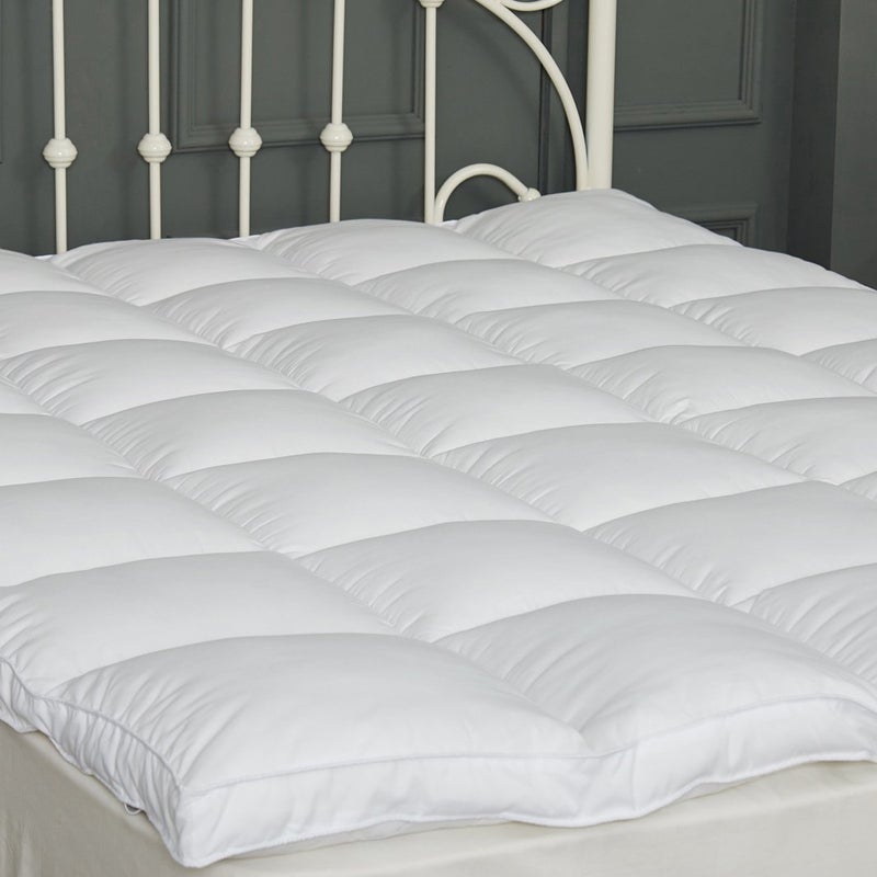 SUFUEE Mattress Topper Full Size 2 inch Thick Down Alternative Quilted Mattress Cover Soft and Warm Mattress Pad for All Seasons White - Image 1