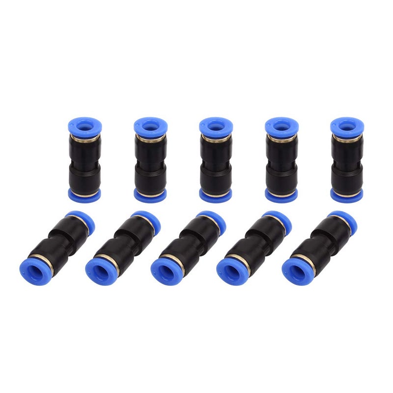 Sns SNS Push to Connect Straight 14 Tube OD Plastic Union Pipe Tube Fitting Straight Pneumatic Connector10 PCS SPU14 
