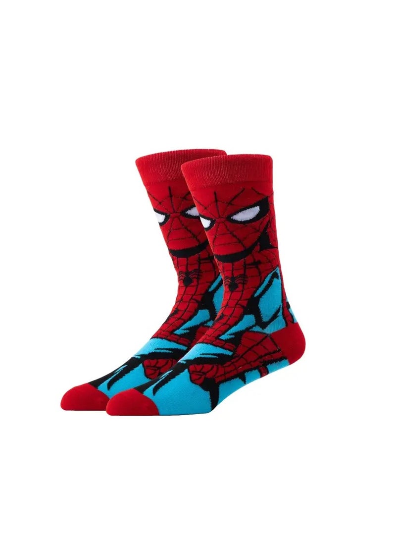 Generic Random Superhero Pattern 3 Pairs Of Boy's Mid Calf Crew Socks, Breathable Comfy Casual and Fashion Socks  - Image 5