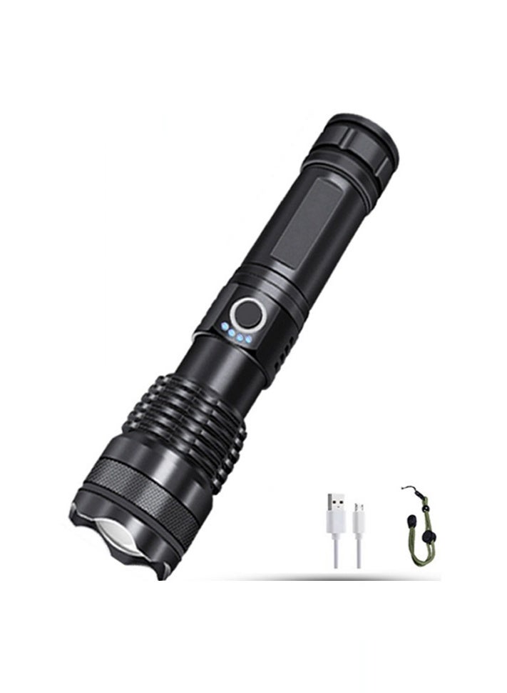Rechargeable LED Flashlight High Lumen, Super Bright Aluminum Alloy Flashlight, 5 Modes Zoomable IP68 Waterproof Tactical Flashlight for Emergency Camping Gifts - Image 1
