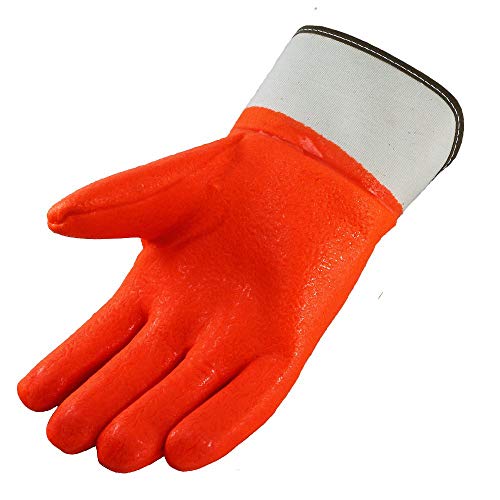 Galeton Comet Insulated PVC Coated Gloves Safety Cuff Orange 12 Pack - Image 3