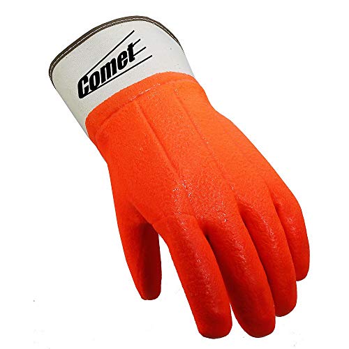 Galeton Comet Insulated PVC Coated Gloves Safety Cuff Orange 12 Pack - Image 2