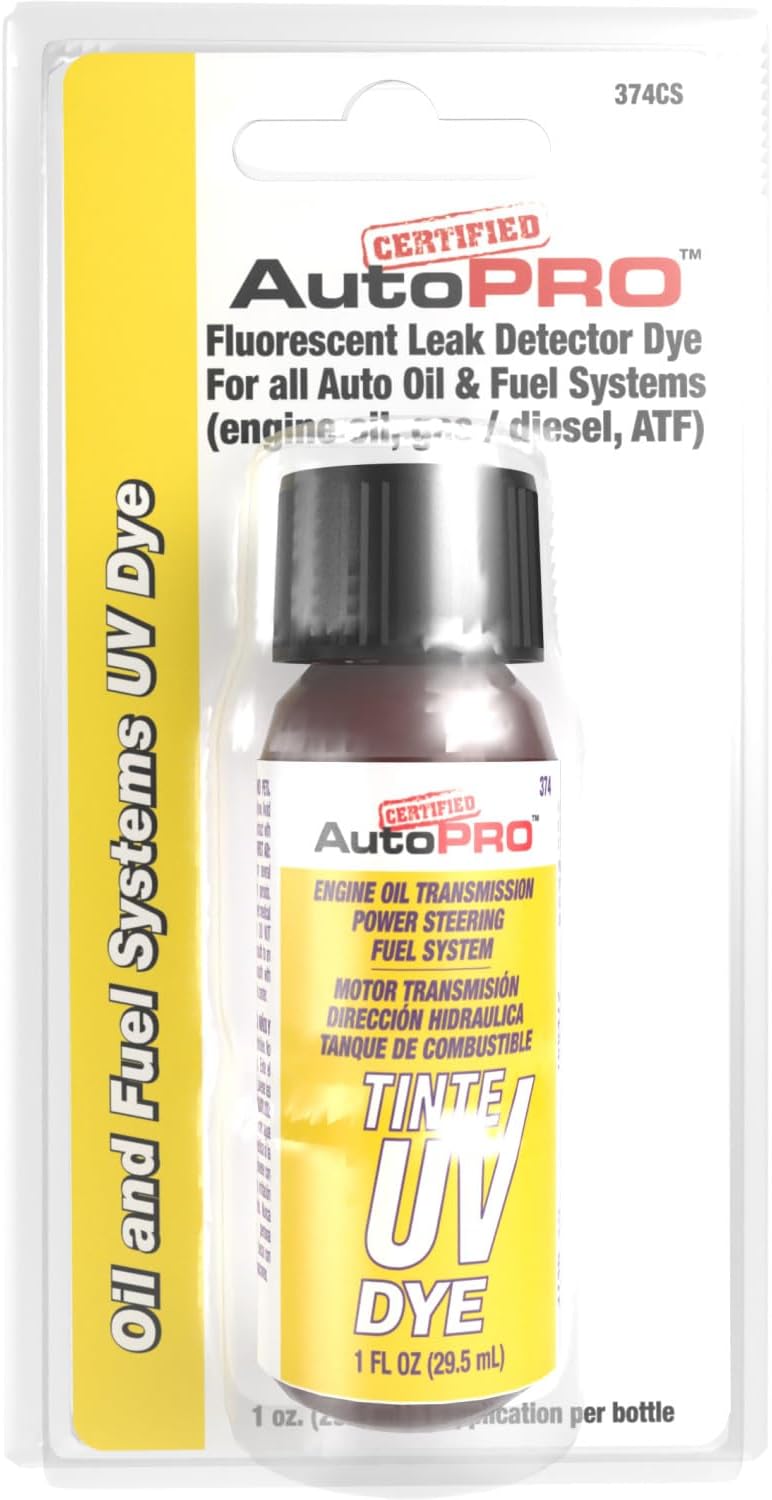 A/C Pro InterDynamics Certified Auto Pro Oil and Fuel System UV Dye Leak Detection for Cars & Trucks & More, 1 Oz, 374CS, Universal Long term heavy use compatible - Image 2
