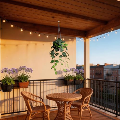alyptus Fake Hanging Plants Artificial Decor Indoor Realistic Silk Devil's Ivy Hanging Potted Plants Faux Greenery Plant Pothos Vines with Pot for Home (Hanging Pothos - Green) - Image 3