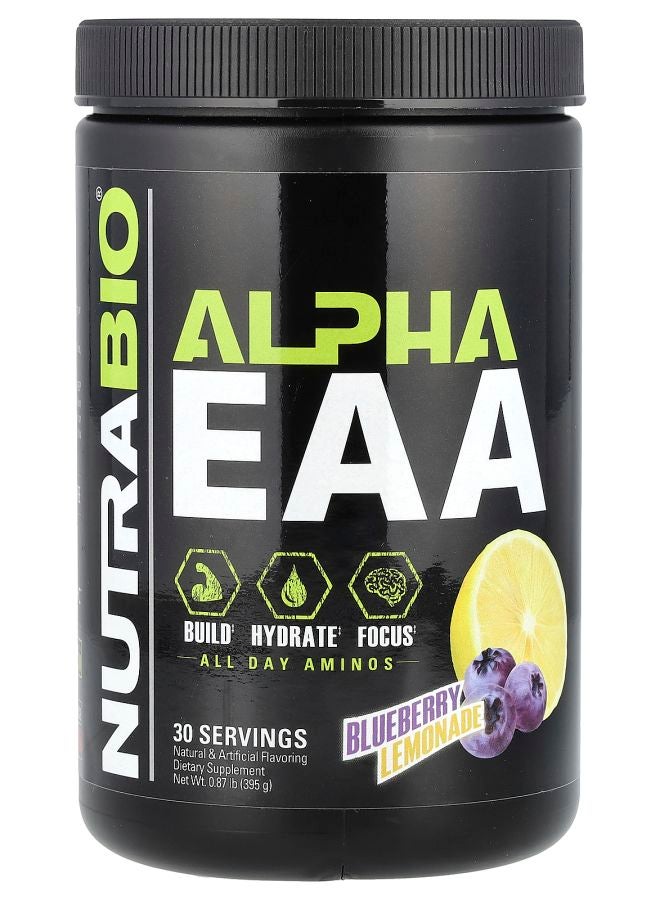 NutraBio Alpha EAA Blueberry Lemonade 0.87 lb (395 g) - Image 1