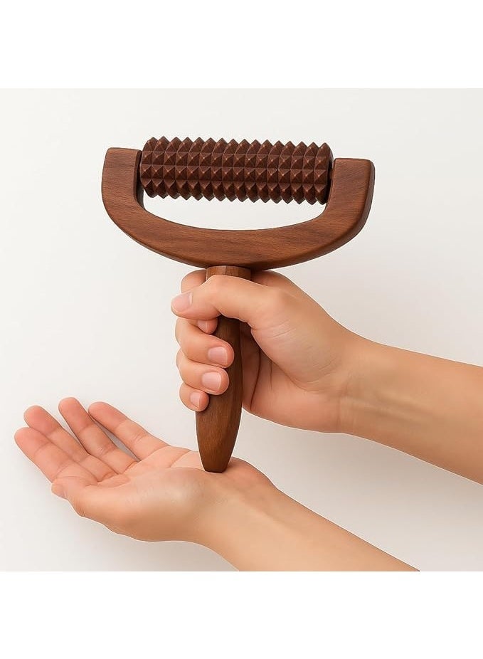 Flavoma Wooden Full Body Massage Roller | Acupressure Roller Massage | Hand-Held Stress Relief Tool | Manual Massager | Massage Roller for Back, Neck, Shoulders & Legs, Large Foot Massager for Pain Relief - Image 3