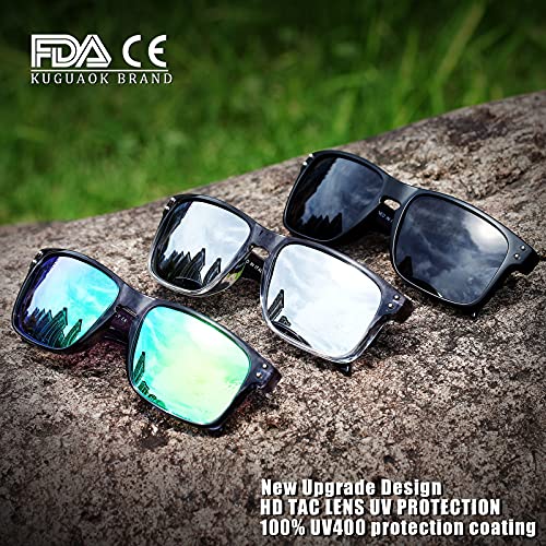 KUGUAOK Polarized Square Sunglasses For Men and Women Matte Finish Sun Glasses UV Protection Glasses - Image 3